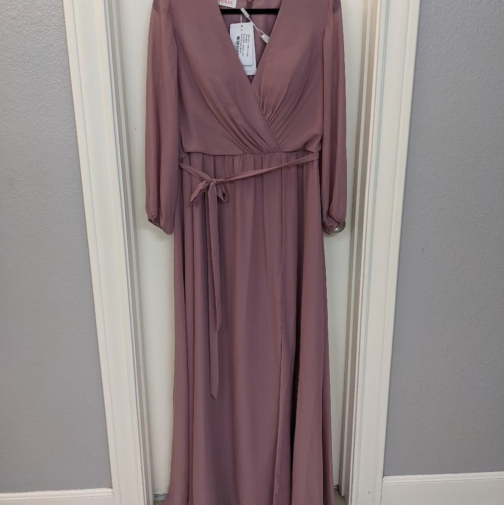 JJ House floor length chiffon dress